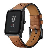 นาฬิกาสายหนังสำหรับสายนาฬิกา Xiaomi Huami Amazfit Bip Youth ขนาด 20 มม