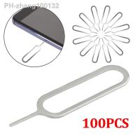 100PCS Sim Card Metal Ejector Tool Phone Sim Card Tray Pin Needle for IPhone Samsung Universal Mobile Phone SimCard Tray Pin