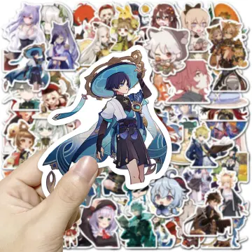 50/100pcs Cute Genshin Impact Stickers, Anime Gaming Sticker