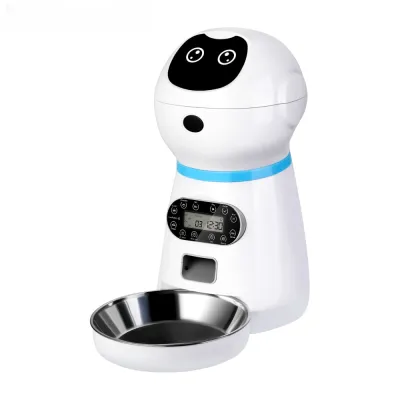 หุ่นยนต์อัจฉริยะ3.อาหารสุนัขแมวบันทึกเสียงตัวจับเวลา LCD อ่างใส่น้ำสำหรับสัตว์เลี้ยงสัตว์เลี้ยงอัตโนมัติอัจฉริยะถ้วยสำหรับใช้งาน