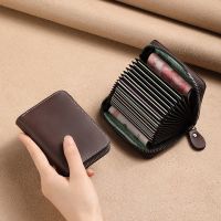 【CC】❇  Slot Card Holder Small Wallet Men Business Bank Credit Male Coin Leather