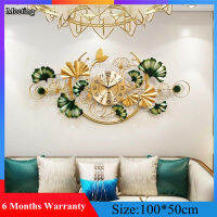 [MEETING] Ginkgo Leaf Wall Clock ห้องนั่งเล่นแฟชั่นนาฬิกาไร้เสียงแขวนผนังบ้านหรูหรารูปแบบเรียบง่ายสไตล์