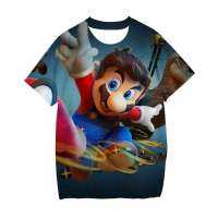 Mario Animation 3D T-shirt Animation Theme T-shirt Childrens Funny T-shirt Boys and Girls T-shirt Summer 2022