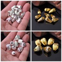 20pcs Plated Color 14x7mm 16x11mm Teardrop Hollow Plicated Metal Brass Loose Beads Lot For Jewelry Making DIY Crafts