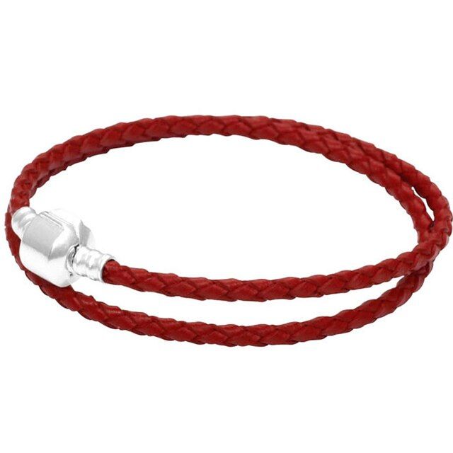 genuine-leather-ball-barrel-love-knot-braided-seashell-clasp-bracelet-bangle-fit-fashion-925-sterling-silver-bead-charm-jewelry