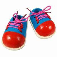 [COD] toys childrens baby learning to tie shoelaces MY09 wooden shoes 0.15