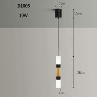 Modern Bedside Hanging Pendant Lamps Black Gold Color AC 220V 230V Indoor Lighting Bar Suspension Light for Bedroom Bed Side