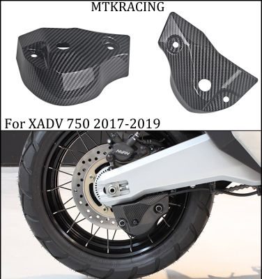 ฝาครอบคาลิเปอร์ด้านหลังสำหรับฮอนด้า XADV 750 X ADV750 Xadv 750 2017-2019อุปกรณ์เสริมรถจักรยานยนต์ฝาครอบประดับด้านหลังคาร์บอนไฟเบอร์
