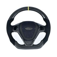 Carbon Fiber Steering Wheel For Ford Fiesta MK7 MK7.5 St180 2009 2010 2011 2012 2013 2014 2015 2016 2017