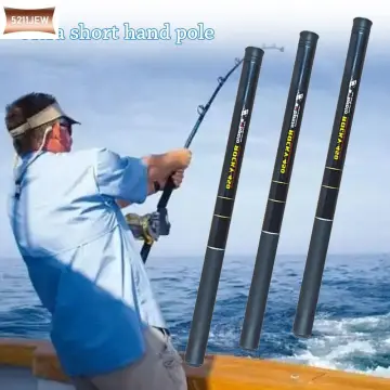 Mini Carbon Fiber Travel Ultralight Telescopic Fishing Rod Carp Feeder  Stream Hand Pole Fishing Tackle 2.7M GUN HANDLE 