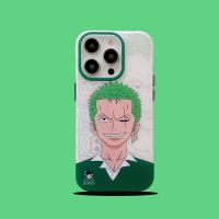 Cartoon One Piece Sauron Luffy Is Suitable For Apple 14Pro Mobile Phone Case Iphone13 Matte Anti-Fall 12/11 Straight Edge Hard Bottom 【SEP】