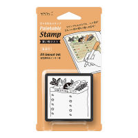 MIDORI Paintable stamp Pre-inked Shopping List (D35388006) / ตัวปั๊มแบบมีหมึกในตัว ลายลิสต์สำหรับช้อปปิ้ง แบรนด์ MIDORI จากประเทศญี่ปุ่น