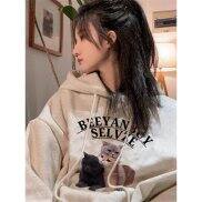 Áo Hoodie nam nữ AZILA chất liêu nỉ bông cao cấp form rộng hình in sắc nét