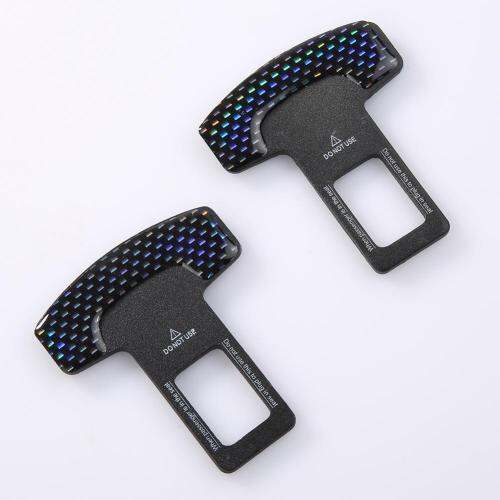 2pcs-safety-belt-buckle-clip-extender-real-carbon-fiber-car-seat-alarm-canceler-stopper-seat-belt-accessories-adhesives-tape