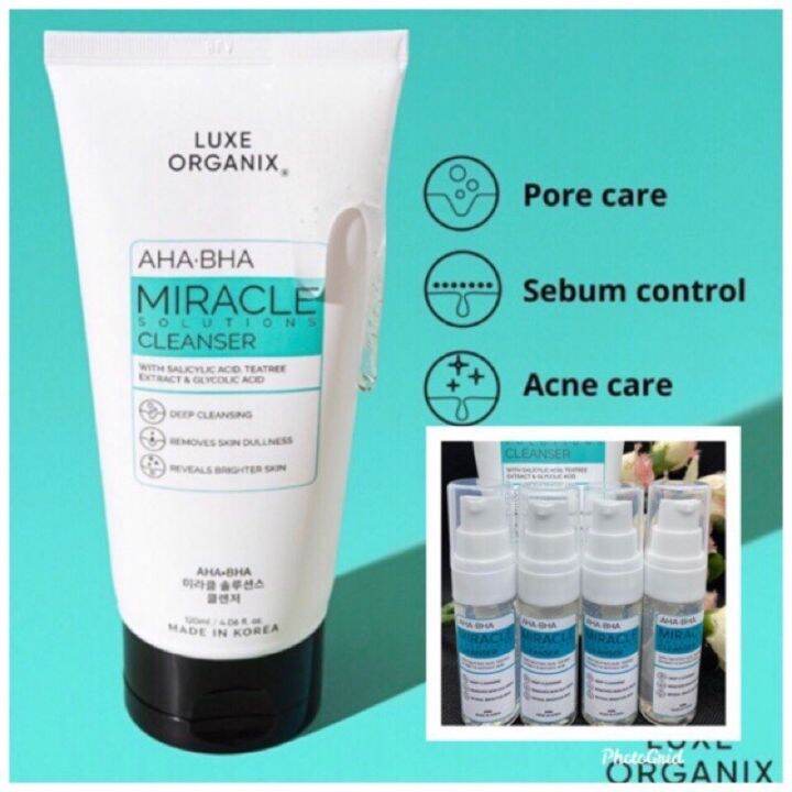 Yuneh 20ml Luxe Organix Aha Bha Miracle Solution Cleanser Lazada Ph