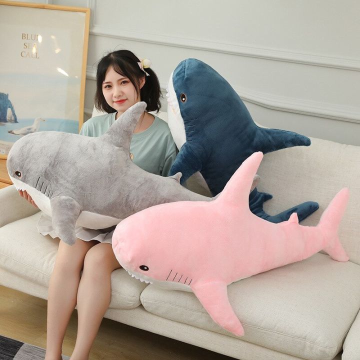โซฟาตุ๊กตานอนจำลองตุ๊กตาตุ๊กตาฉลามหมอนปลาฉลามของเล่นตุ๊กตาของเล่นตุ๊กตาของขวัญวันเกิดหมอนอิง