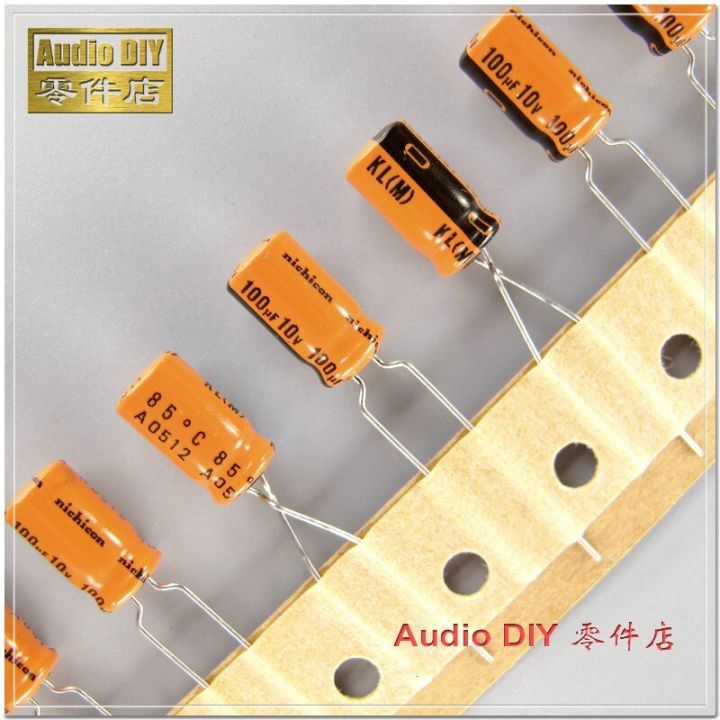 20PCS/100PCS Nichicon orange old KL 100uF 10V 10V100UF low leakage electrolytic capacitor