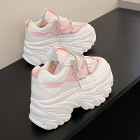 2023 New Chunky Sneakers For Women Platform Shoes Fashion Pink Sports Shoes Woman Summer Breathable Mesh Casual Walking Shoes