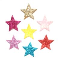 100Pcs 20mm Mixed Colors Padded Glitter Leather Star Appliques/Scrapbooking Craft Card Making Crafts Ornament Accessories K47  Furniture Protectors  R