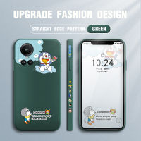 เคส GGK สำหรับ OPPO Reno10 Pro 5G เคสโทรศัพท์โดราเอมอนตัวการ์ตูนน่ารักใหม่ขอบสี่เหลี่ยมลายปลอกซิลิโคนเหลวเคสป้องกันกล้องคลุมทั้งหมด