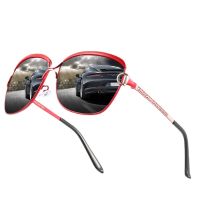 【CC】 New Fashion Polarized Sunglasses Men Classic Driving Glasses Metal Large Frame Mirror Trend UV400 Outdoor