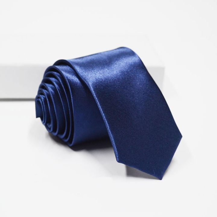 huishi-tie-for-men-slim-tie-solid-color-necktie-polyester-narrow-cravat-5cm-width-38-colors-blue-gold-party-formal-ties-fashion