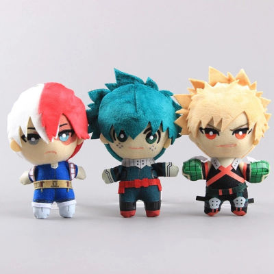 LIAND 15CM Shouto Todoroki ของเล่นตุ๊กตาอนิเมะตุ๊กตาฮีโร่ของฉันจี้ตุ๊กตา Katsuki Bakugou เสื้อฮู้ดมิโดริยะอิซุคุ