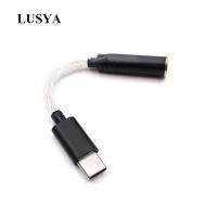 Lusya เงินสเตอร์ลิง USB Type-C เสียงชาร์จอะแดปเตอร์ถึง3.5มิลลิเมตร4.4มิลลิเมตร2.5มิลลิเมตรสเตอริโอแจ็คหูฟัง ALC4042 DAC 38bit 384พัน T0746