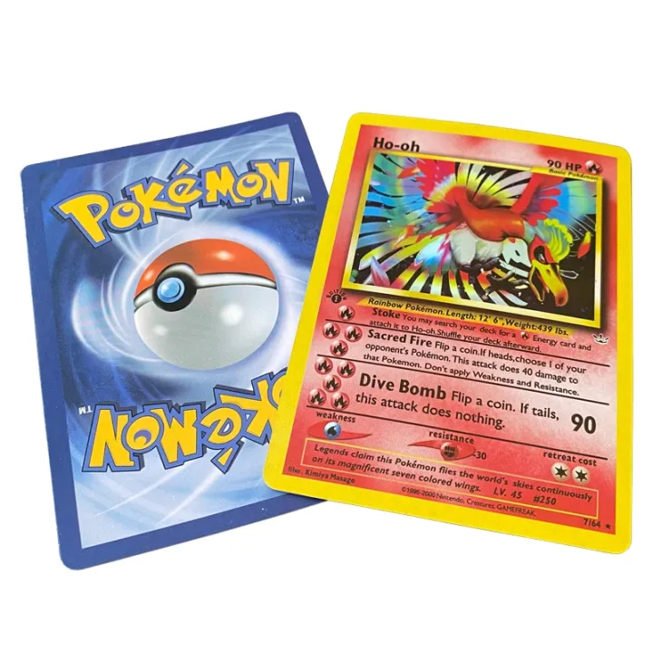 【CW】 Pokemon Base Set 1996Years English Cards Game Pokemon Ho-oh ...