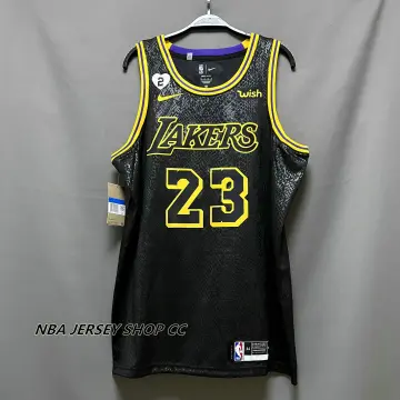 Men's Lebron James Nike Lakers Mamba Edition Snake Print Black NBA