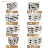 20 500Pcs N35 Round Magnet 8x1 8x1.5 8x2 8x3 8x4 8x5 8x6 8x10 Neodymium Magnet Permanent NdFeB Super Strong Powerful Magnets