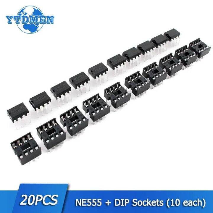 20PCS Timer Programming Oscillator Chip NE555 NE555P IC 555 & 8 Pin DIP