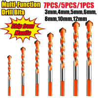 7PCS/SET 3/4/5/6/8/10/12MM Alloy Triangle Overlord Drill Bits Tile Cement Wall Marble Ceramic Multi-Function Metal Drill