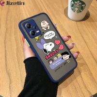 Jizetin Xiaomi Redmi โน๊ต12 5G Xiaomi Poco X5 5G เคสโทรศัพท์ดีไซน์ลายการ์ตูนน่ารัก (สนูปี้) เคสแข็งมีน้ำค้างแข็งโปร่งใสลายขอบด้านข้างน่ารักเด็กหญิงเด็กชายเคสป้องกันกล้องคลุมทั้งหมดกันกระแทก