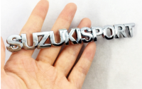 โลโก้ตัวอักษร ซูซุกิสปอร์ต งานพลาสติก SUZUKI SPORT Letter Logo Car Auto Rear Trunk Emblem Badge Sticker Decal For SUZUKI swift