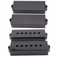 HR-2pcs Electric Guitar Bass Pickup Cover Pickup PB Open/Closed Style 5 String Guitar Shell Cover Black