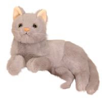 30cm Cute Real Life Plush Cats Doll Stuffed Lying Cat Plush Toys For Children Doll Kids Birthday Gift Home Decoration