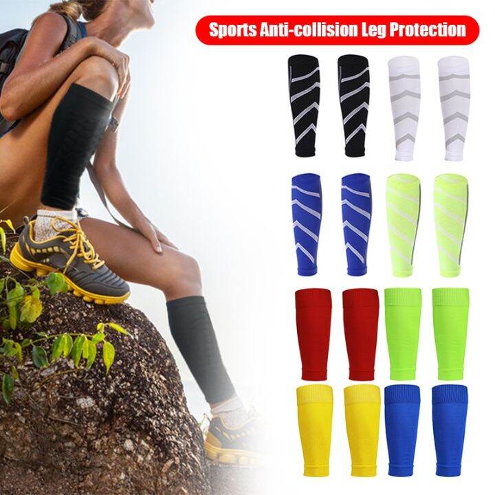 【CW】 Shin Guards Soccer Football Calf Anti slip Compression Leg Sleeves