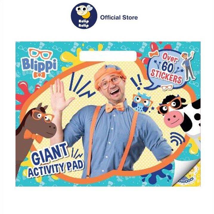Blippi Giant Colouring Book Activity Pad With Stickers For Kids | Lazada