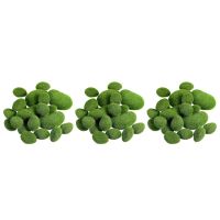 66 Pieces 2 Sizes Rocks Decorative Faux Green Moss Covered