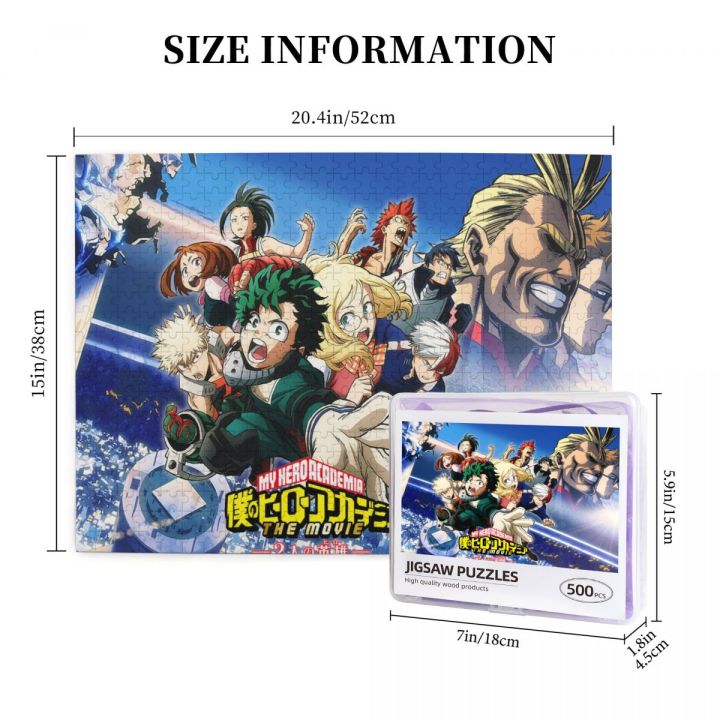 my-hero-academia-wooden-jigsaw-puzzle-500-pieces-educational-toy-painting-art-decor-decompression-toys-500pcs