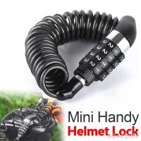 Durable Classic Helmet Lock Chain 4 Digit Password Combination Portable Bike Motorcycle Anti-theft Cable Lock Stitch Motor Part