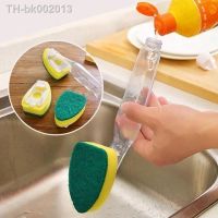 △☃ Dish Washing Tool Cleaning Brush Soap Dispenser Handle Refillable Bowls Cleaning Sponge Brush For Kitchen Organizer Accessories