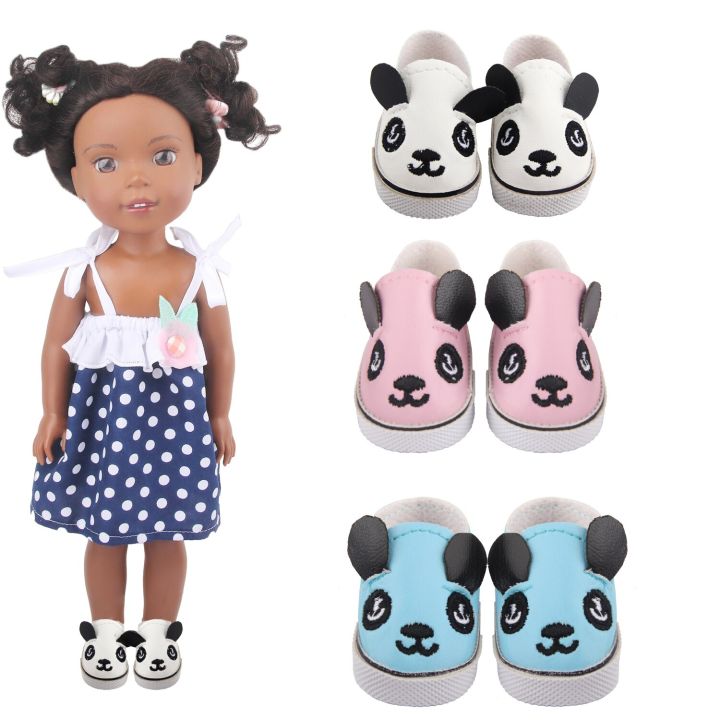 รองเท้าตุ๊กตาแพนด้าน่ารัก5ซม-สำหรับ-paola-reina-ตุ๊กตาตุ๊กตาหนังเล็กๆอุปกรณ์รองเท้าบู๊ทแฟชั่นสำหรับตุ๊กตาเด็กผู้หญิงขนาด14นิ้วตุ๊กตาแนนซี่