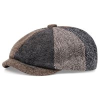 New Male Hat Flat Hats Men Herringbone Cap Men Ladies Fashion Painter Wool Hat Peaky Blinders Hat