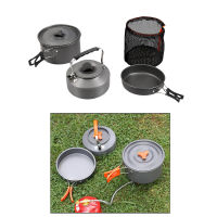 Moon STARer Lightweight Camping Cookware Mess Kit Outdoor Cooking Set w/ Pots&amp; 1L Kettle