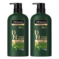 TRESemme Shampoo Detox and nourish ginger and Green Tea 450 ml.เทรซาเม่ เอ็กซ์เพิร์ท ซีเล็กชั่น ซาลอน ดีท็อกซ์ แชมพู 450 มล. ทำความสะอาดเส้นผมและหนังศีรษะพร้อมให้สารบำรุงแก่เส้นผม# สีเขียว(แพ็ค2ชิ้น)