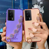 เคสสำหรับ Xiaomi POCO F5 Pro เคสรักสร้อยข้อมือป้องกันการตกป้องกันลายนิ้วมือแฟชั่นซิลิโคนนิ่มสำหรับ Xiaomi F5 POCO Pro ฝาหลัง