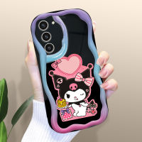 Volans เคส Samsung S23 5G S23 + 5G S23พิเศษ5G Pop 7 Pro Spark Go 2023การ์ตูน Kuromi เคสโทรศัพท์น้ำมันครีมพื้นขอบคลื่นเคสซิลิโคนนิ่มเคสป้องกัน