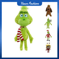 ของเล่นตุ๊กตาอะนิเมะการ์ตูนรูปตุ๊กตานุ่มยัดไส้รูปตัวการ์ตูน GrinchSanta สำหรับของขวัญตกแต่งบ้านคริสต์มาสเด็กหญิงเด็กชาย